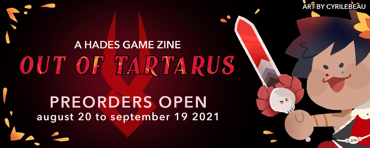 hadeszine's tweet photo. 🩸PREORDERS ARE NOW OPEN!🩸

Get Out of Tartarus, a Hades game-inspired fanzine! This features 80+ pages of amazing art and writing! 

Preorders will be open until September 19th at 11:59 PM EST!
https://t.co/Y1z24SiQ7K
Bundles in the thread + UK Buyers please read follow up! https://t.co/BfN9XpCUqC