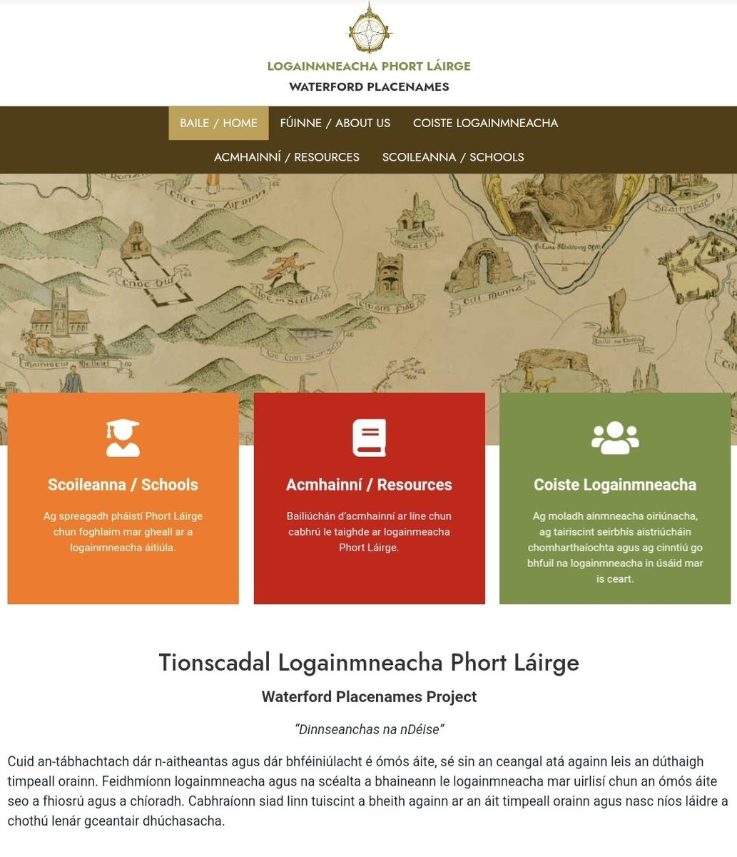 New website launched for #HeritageWeek2021 on the history of the names of towns, villages &amp; townlands across Waterford. The site includes information for housing developers, children &amp; history lovers.

Site: deiselogainm.ie

Video: youtu.be/crqFO3PWnEQ