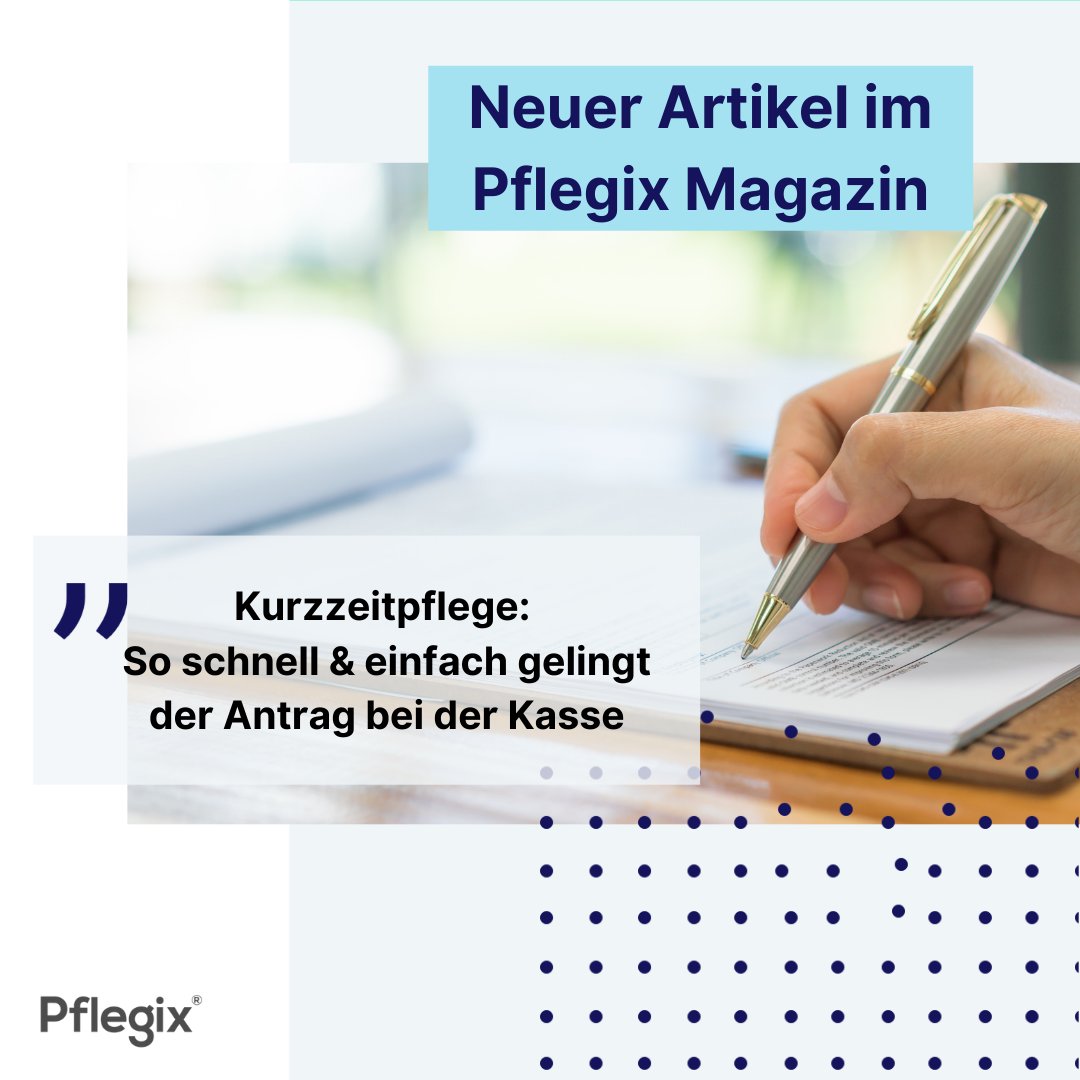 Du möchtest einen #Antrag auf #Kurzzeitpflege für Deinen Angehörigen stellen? Wir geben Antworten auf die wichtigsten Fragen und zeigen Dir, wie die Antragstellung garantiert gelingt! 💚
Schau jetzt rein: bit.ly/3D5DDB9 
#pflegix #wecare #pflege #betreuung #alltagshilfe