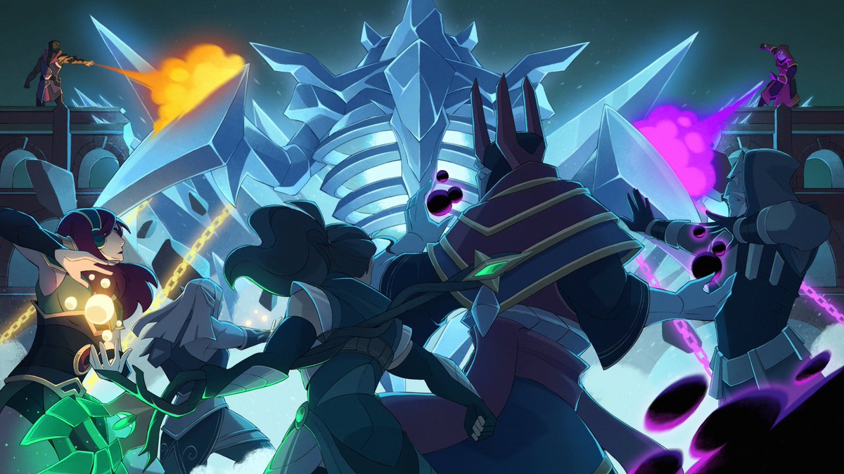 I had the pleasure of working on the reveal artwork for <a href="/RuneScape/">RuneScape</a> next instalment of The Elder God Wars Dungeon - The Glacor Front ❄️ So many familiar faces will be joining the battle! Thank you so much for the opportunity to work on this, and to everyone for the kind support 💙