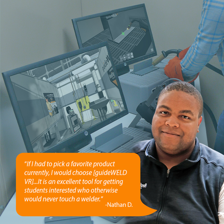 RealityworksInc's tweet photo. #behindthescenes We asked Product Support Tech, Nathan about his favorite #Realityworks product. It was no surprise when he said the guideWELD VR #weldingsimulator, as he does most of our product trainings for it!
https://t.co/vlRL2ABi17
#welding #CTElife #CareerTechEd https://t.co/J65O7MOUWX