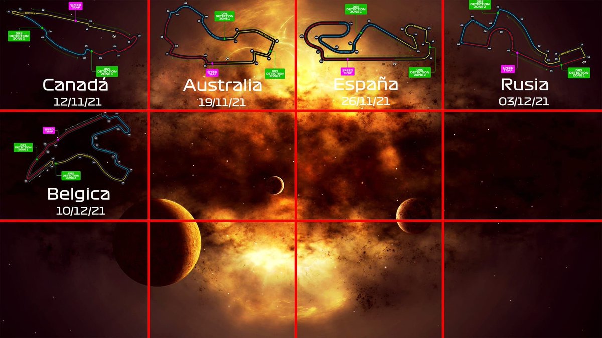 Muy buenas tardes , aqui esta el calendario para esta temporada (Puede haber cambios cuando metan los nuevos circuitos ),Hoy comienza la temporada con la categoria EOSGP MIX a las 20:00 en nuestro canal de Twitch twitch.tv/eosgp_esports 💪✌️🏎️🚨