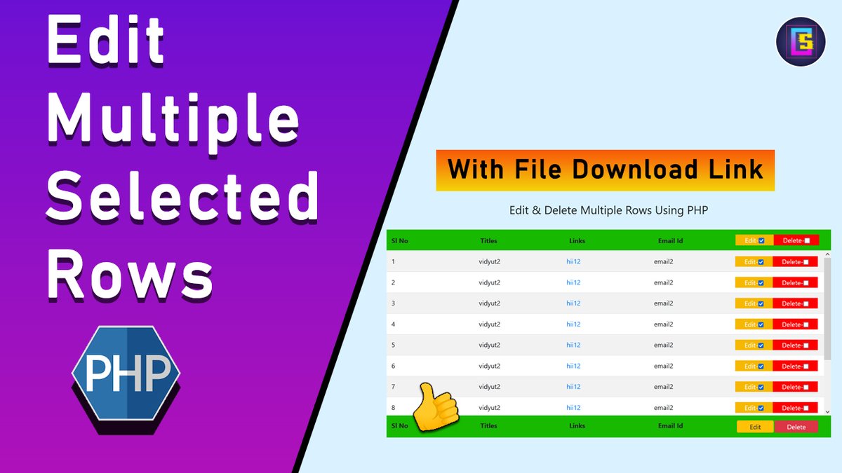 codingstudio_38's tweet image. Update Multiple Selected Records using PHP - youtu.be/vzBuT_0lHSY 
channel: - youtube.com/channel/UCUVnA…
#codingstudio @codingstudio_38 #programming #coding #trend #trending #technology #lifestyle #trendingvideos #trendreels #webdeveloper #latestupdates #updates #education