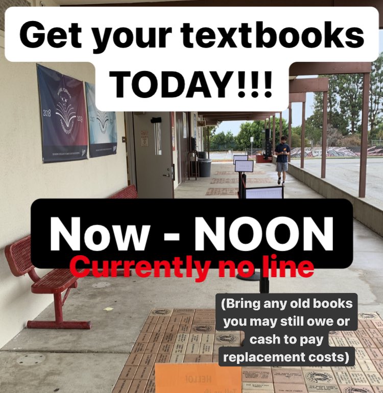 SEA KINGS, Welcome back! Get your TEXTBOOKS today. We’re here until NOON (currently no lines!).
Don’t wait! Spread the word!
📚📚📚📚📚