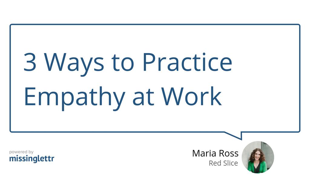 redslice's tweet image. Showing empathy at work is not as complicated as you think.

Read the full article: 3 Ways to Practice Empathy at Work
▸ lttr.ai/ktMq

#PracticeEmpathy #CollaborativeCulture #EmpathyEdge