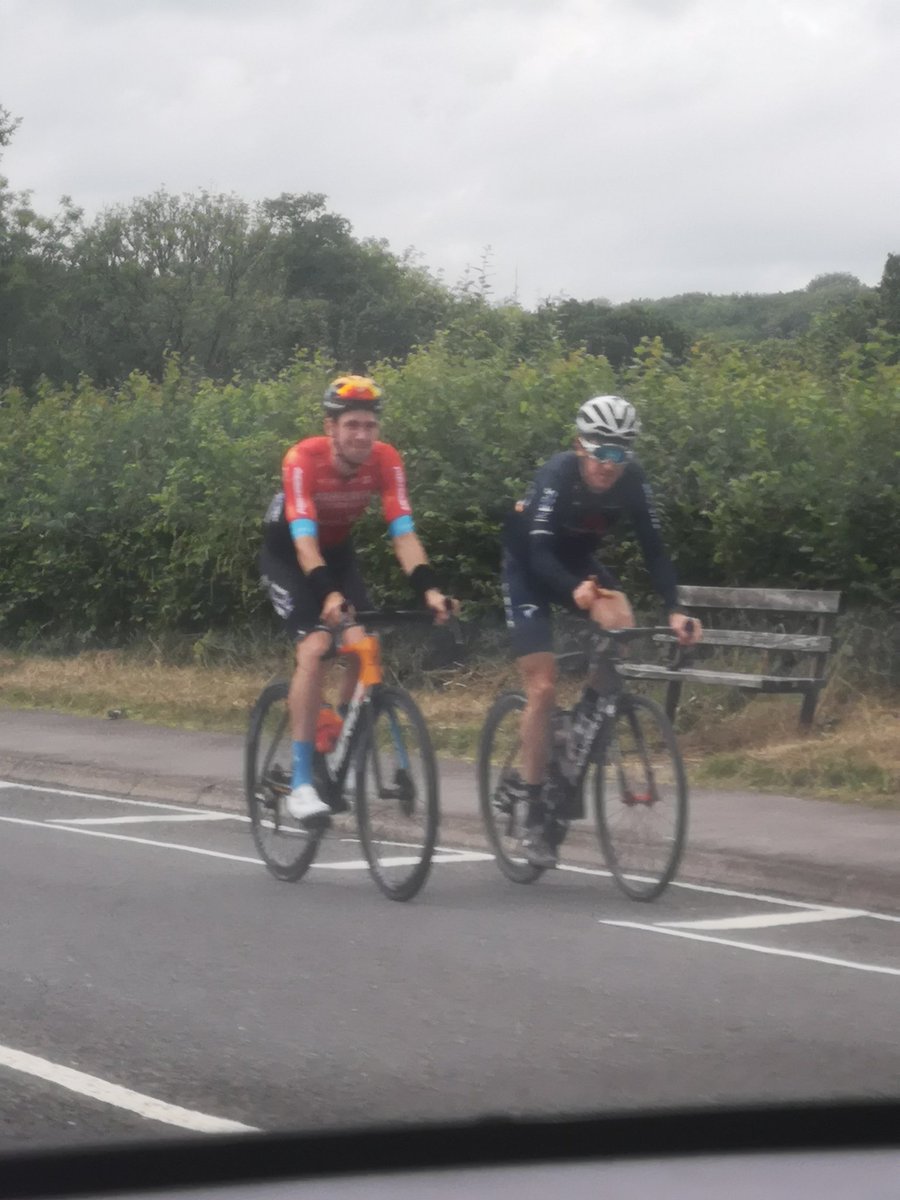 cymro21's tweet photo. @GeraintThomas86 @scottdavies95 wasn't stalking you coming through Ammanford earlier, honest! Cheers for the wave 👍🏻 #RideOn https://t.co/aq7TmPXXpS