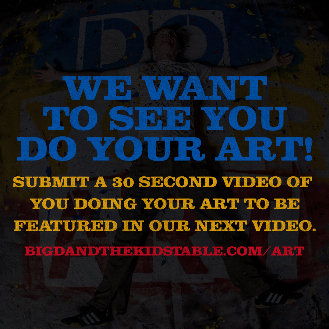 We want to see you DO YOUR ART! Submit a short video of you doing your art - painting, sculpture, dance, cooking, animation, latte foam - to be included in our next video! Whatever your creative outlet is, we want to see it.
 bit.ly/BigDDoYourArt  
#DOYOURART