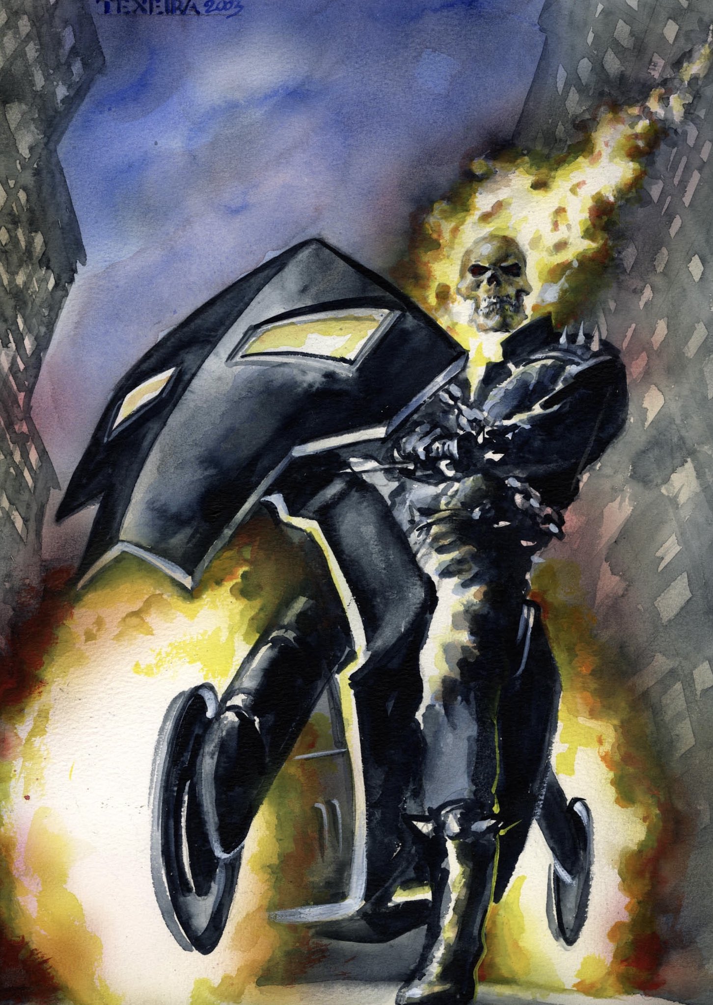 Cool Comic Art on X: Ghost Rider by Mark Texeira