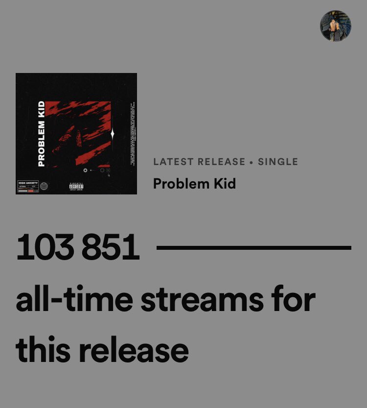 ZacxNkosi's tweet photo. #ProblemKid is officially over 100K streams . Thank you so much ❤️👑 https://t.co/MsQAcPQ2IE