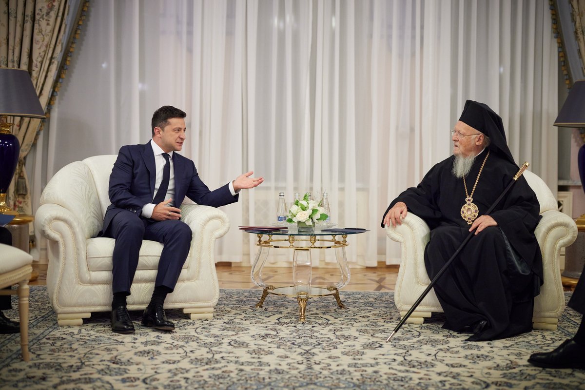 It is a great honor for me personally and for Ukraine to welcome the Ecumenical Patriarch #Bartholomew in Kyiv on the days when we celebrate the 30th anniversary of 🇺🇦 independence. We celebrate this important date for Ukraine together with our greatest friends.
