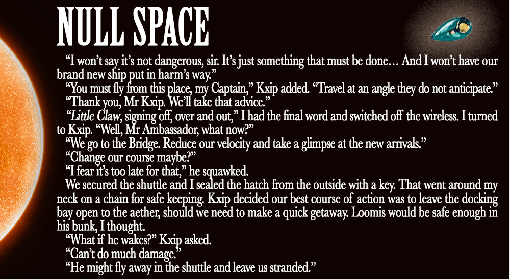 RT @Smart_Reads: Danger arriving in...
Null Space
#steampunk #scifi 

https://t.co/NGyahlwsuF https://t.co/gyjM0YrLnJ