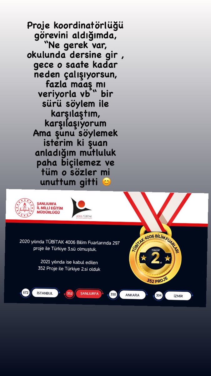 Müslüm CAN (@can_muslum) on Twitter photo Meslektaşlarımla paylaştığımız bu başarıda, başarının tesadüf olmadığını ve birlikte hareket ederek ve emek vererek İlçe genelinde %76 oranda fuar projesinin kabulünün mutluluğudur Meslektaşlarımla paylaştığımız bu başarıda, başarının tesadüf olmadığını ve birlikte hareket ederek ve emek vererek İlçe genelinde %76 oranda fuar projesinin kabulünün mutluluğudur