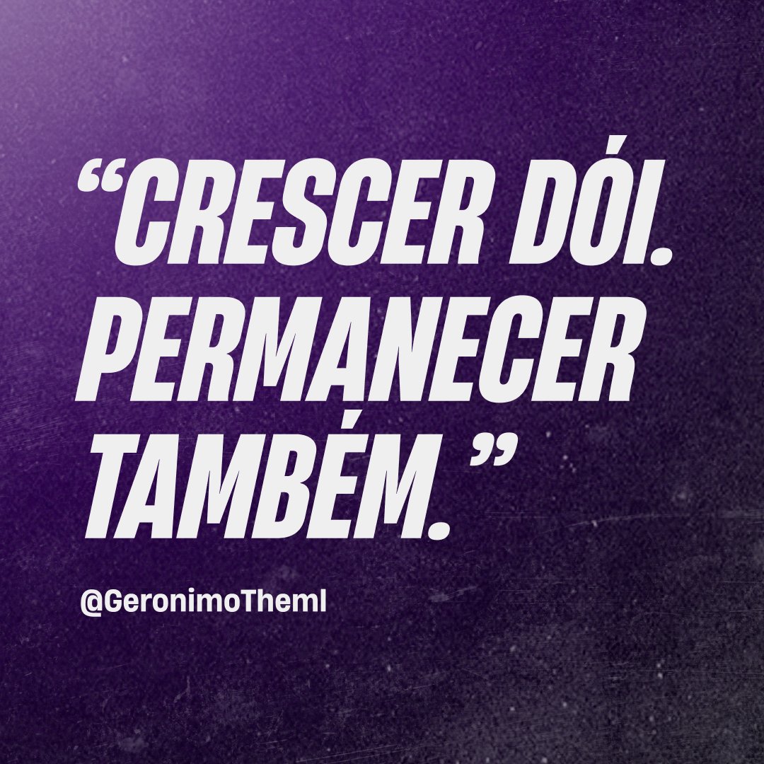 GeronimoTheml's tweet photo. Muita gente teme as mudanças. E eu entendo: evoluir dá medo. Crescer dói. Mas ficar onde está, se não está incrível, dói também. Qual dor você prefere sentir: a dor da mudança ou a dor de permanecer no mesmo lugar? Busque a dor do crescimento. Seu maior risco é melhorar de vida. https://t.co/Sw38SWJBRu