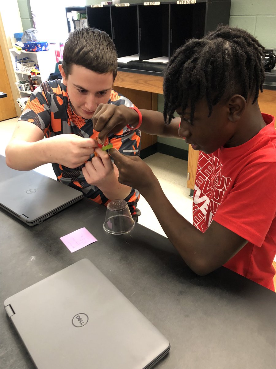 RRichardson001's tweet photo. Trial and error. Students are saving Fred and figuring out how to use a triple beam balance. #TheStJamesWay https://t.co/vQ8jj5XooM