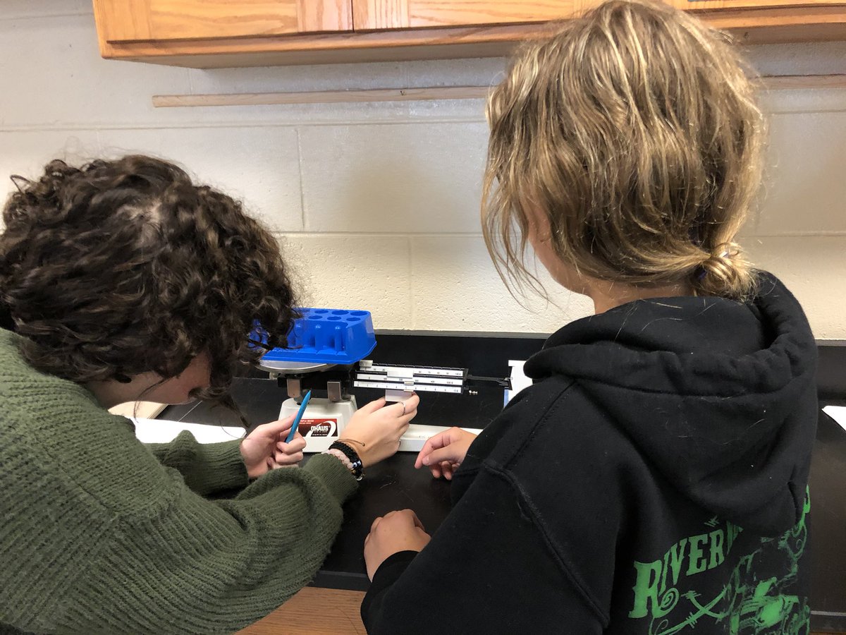 RRichardson001's tweet photo. Trial and error. Students are saving Fred and figuring out how to use a triple beam balance. #TheStJamesWay https://t.co/vQ8jj5XooM