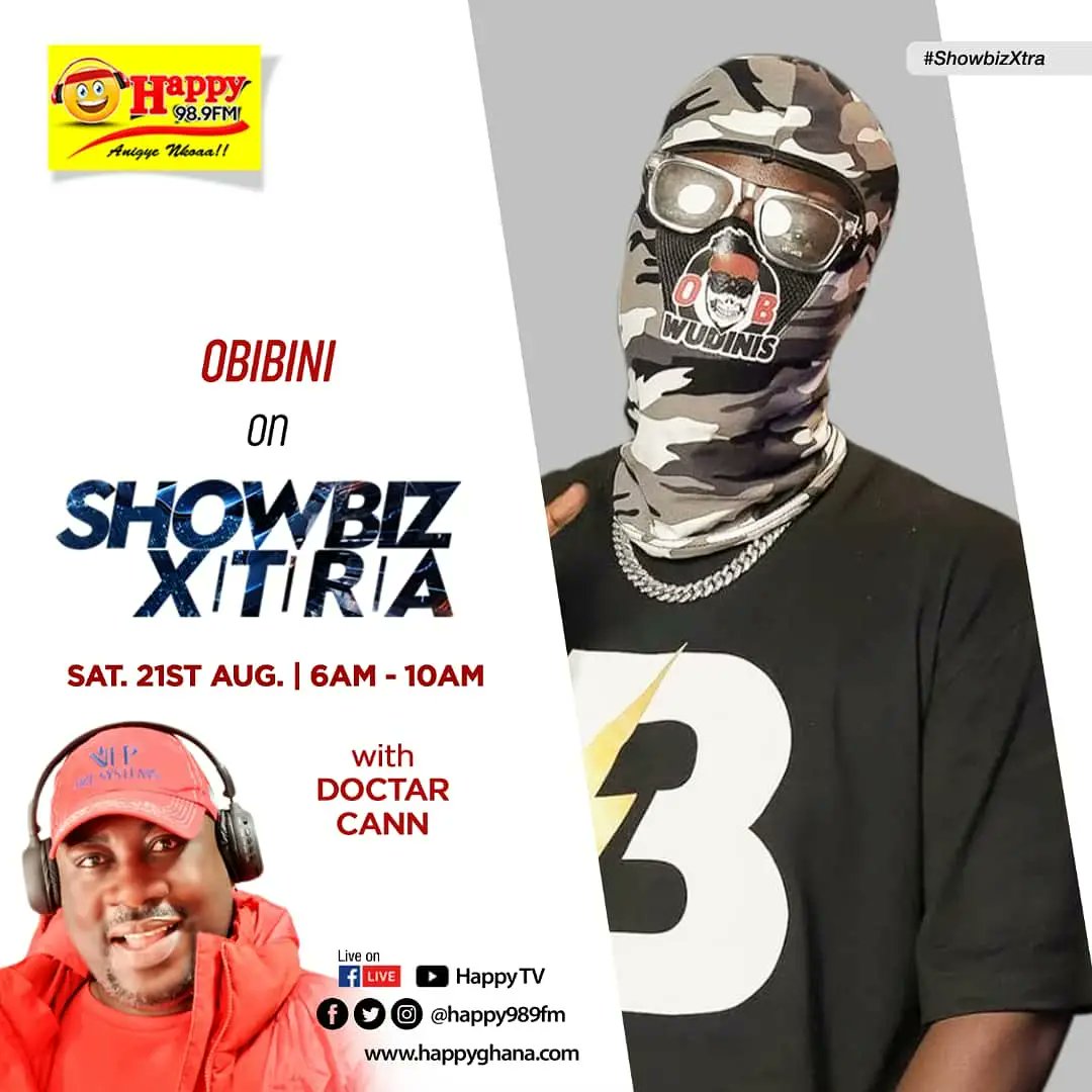 We always make your weekend enjoyable with your favourite weekend entertainment show, #ShowBizXtra with Doctar Cann &amp; <a href="/djwilliejunior/">WILLIAM APPIAH DARKO</a>. 

Join him this Saturday as he hosts <a href="/Obibiniboafo/">#TheMessiah🔥</a> for an exclusive interaction. 

Don't miss it!💥🎶🎤
#HappyGhana