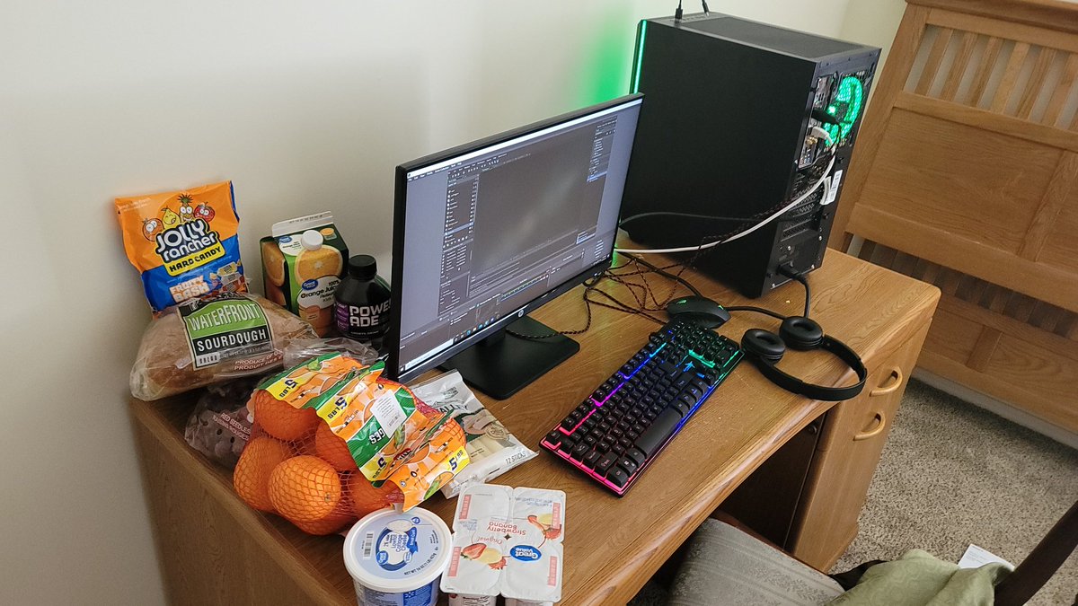 SteampunkAbyss's tweet photo. Second day of #Trailer work. After eating way too many tacos yesterday decided to get (mostly) #healthy #snack. Should last a few days. At least long enough for the #Announcement ;)

#GameMakerStudio2 #gaming #indiedev #gamedevs #IndieGameDev #indie #indiegame #games https://t.co/0v3QfmvA9e