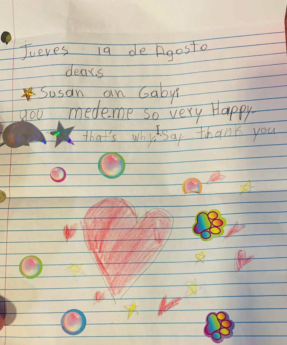 We love notes like these from our #pediatric patients! Our #ChildLifeSpecialist Gaby helps kids in the #PedsED. If they have to be admitted, Susan helps them get settled during their inpatient stay. #Teamwork #Happy #WeBringTheMagic #amazingthingsarehappening