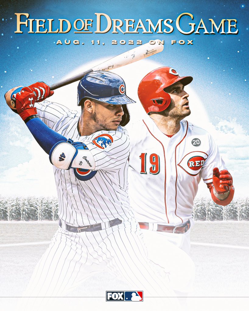 FOX Sports: MLB on X: Is This Heaven? No, It's Iowa. ⚾️🌽 @MLB returns  to the Field of Dreams on August 11, 2022. The @Cubs will play the @reds on  FOX!  /