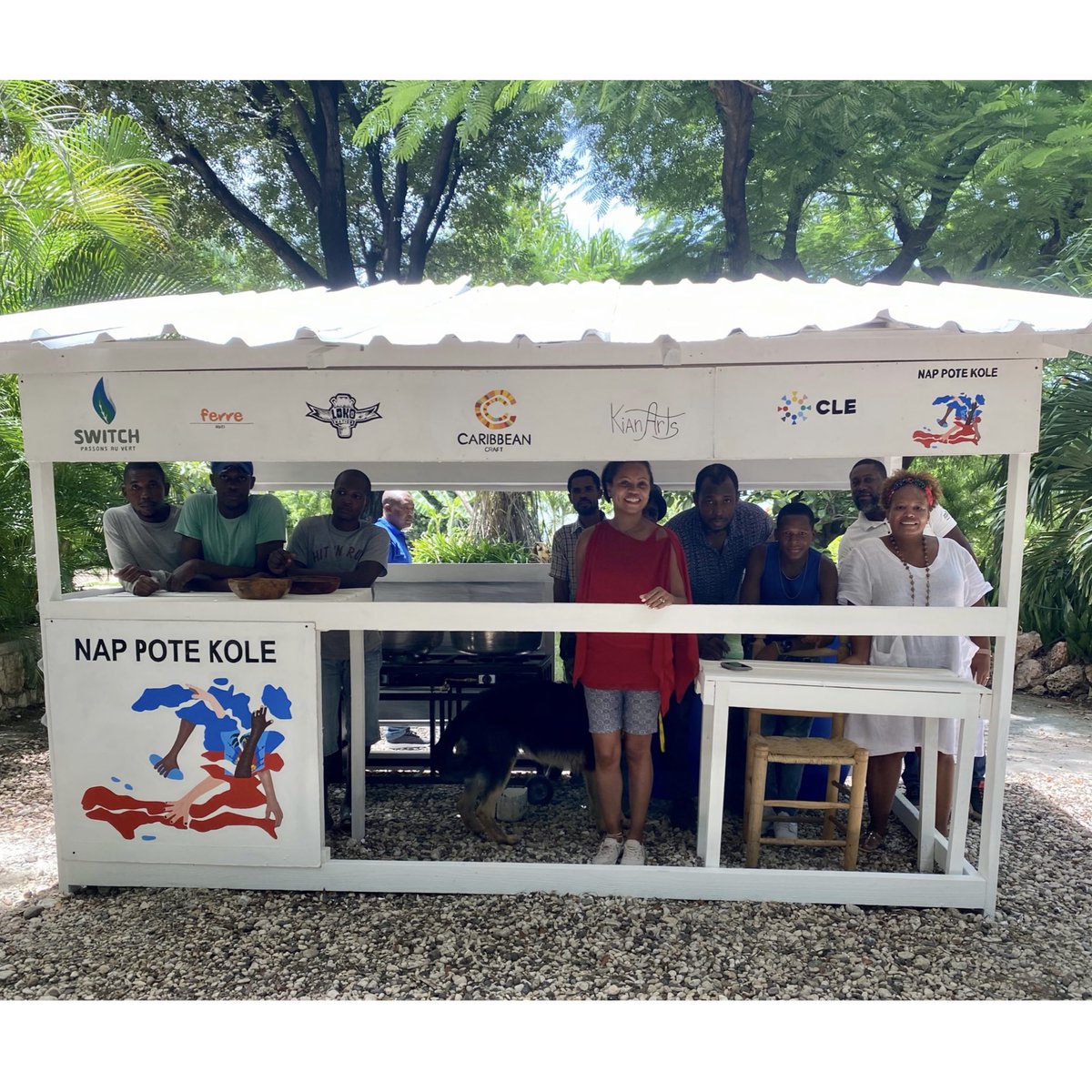 HaitiSwitch's tweet photo. #potekole Cooking booth in partnership with @Caribbean_Craft @clehaiti @lokodesign. Each booth will produce 200 free meals per day for 2 month for affected populations in the South, and then become a sustainable women led business! https://t.co/jbY3VrvGd4