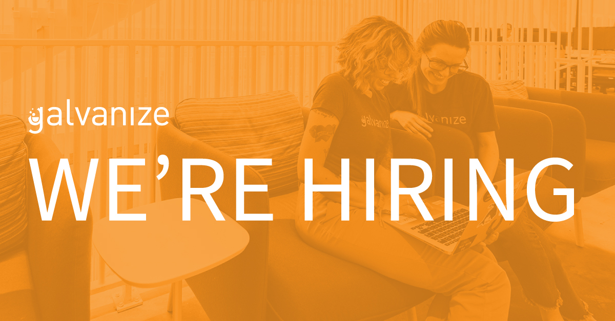 Galvanize on Twitter "Galvanize is seeking a Program Lead for its 