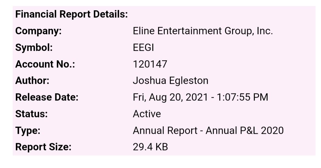 XStreamChannels's tweet image. $EEGI annuals have been submitted to OTC. Quarterlies and Disclosure today as well. Final piece is the attorney letter which will be next week. Once they have all been reviewed (3-5 days) barring any changes we will have the stop lifted and raise capital to build out the company.