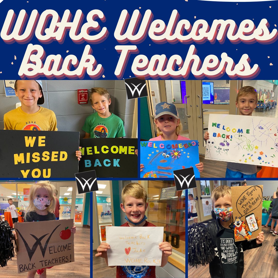 Willard Orchard Hills Elementary (WOHE) students cheered 🥳 🥳 
 on our amazing staff who returned to work!
