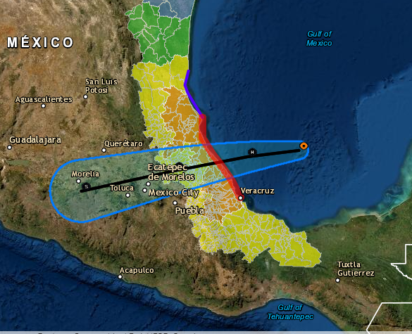 spcver's tweet photo. Comunidad veracruzana: Alerta #SIAT_CT por el huracán #Grace.

🟠Alerta naranja (peligro alto): zona norte-centro.
🟡Alerta amarilla (peligro medio): zonas sur.

➡️Conforme Grace se aproxime a tierra el peligro de alerta aumentará.
⚡Extreme precauci��n.
https://t.co/pBXIpEO7JY https://t.co/O3CJ3HFETz