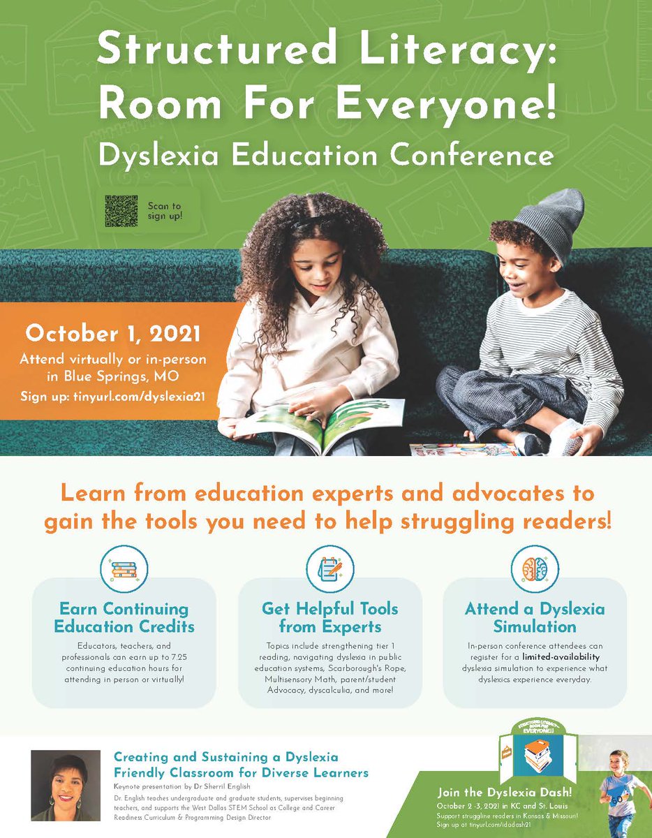 #StructuredLiteracy: Room For Everyone!
#Dyslexia Education Conference 
October 1, 2021
Attend virtually or in-person in Blue Springs, MO
Sign up: tinyurl.com/dyslexia21

<a href="/KSDETASN/">TASN</a> <a href="/ksedchat/">KSedchat</a>