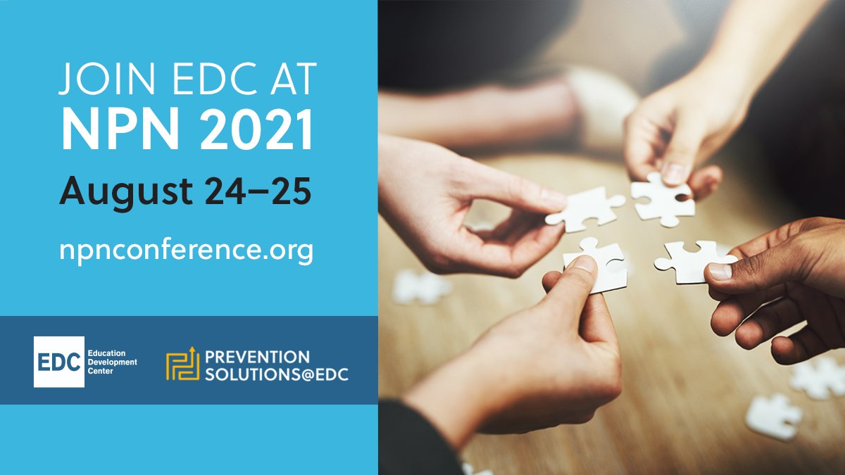 PrevSolsEDC's tweet photo. On 8/25, EDC’s Gisela Rots w/ Jose Morales from @MassDPH Bureau of Substance #Addiction Services will present “Building a System-Wide Approach to Address the Impact of #Racism on Community Health: Making Our Work More Restorative” at #NPNConference. 
@npnconference https://t.co/B3VRa77GJI