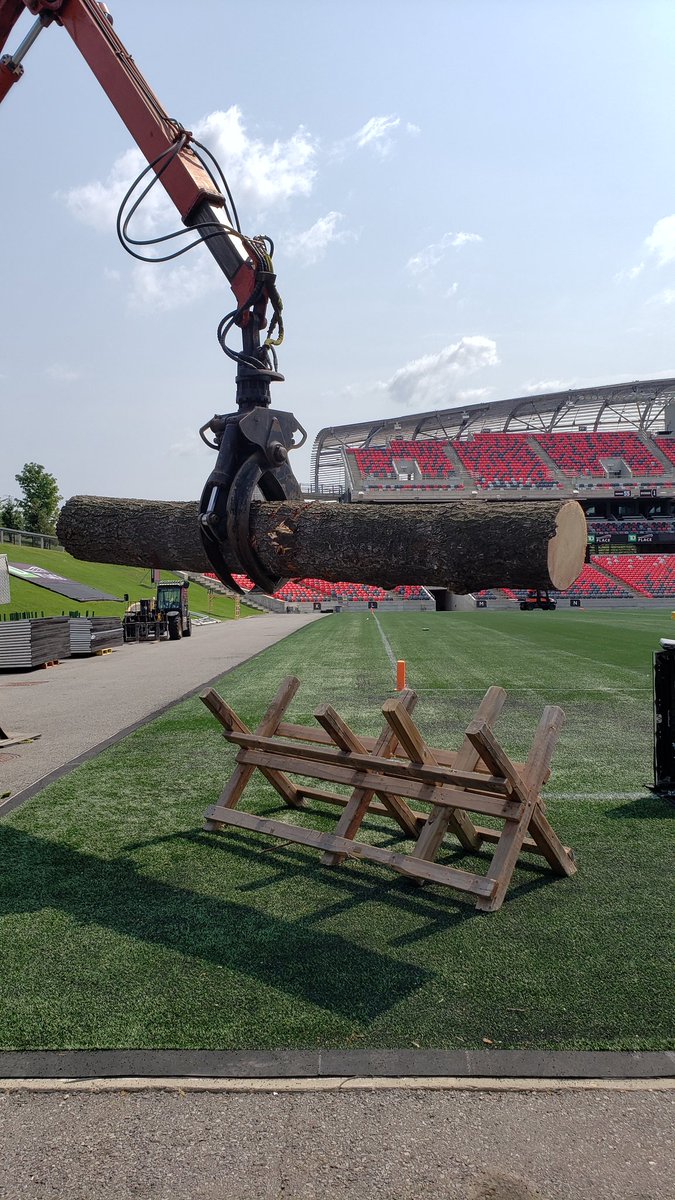 PaulProse's tweet photo. Touchdown log has arrived @REDBLACKS @TD_Place https://t.co/gBa0speVqX