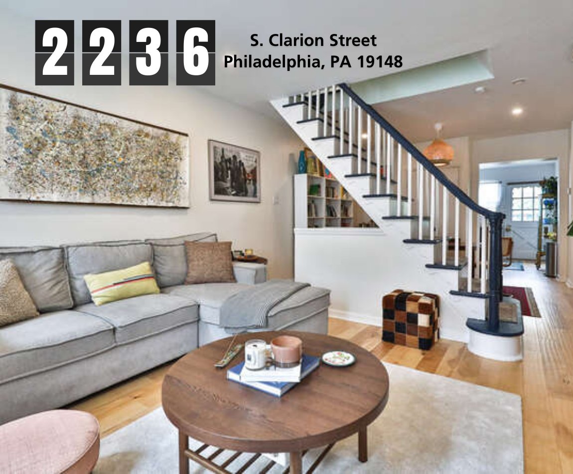 EWRhomes's tweet photo. 2236 S. Clarion St, Philadelphia, PA 19148 🏡🔑$289,000 • 2 BR • 1 BA • 866 SF • MLS PAPH2019854 #listed #listing #forsale #listedforsale #homeforsale #home #house #townhouse #rowhome #outdoorspace #patio #realestate #realty #ewrhomes #philadelphia #philly #lowermoyamensing https://t.co/hrBPthBNRo