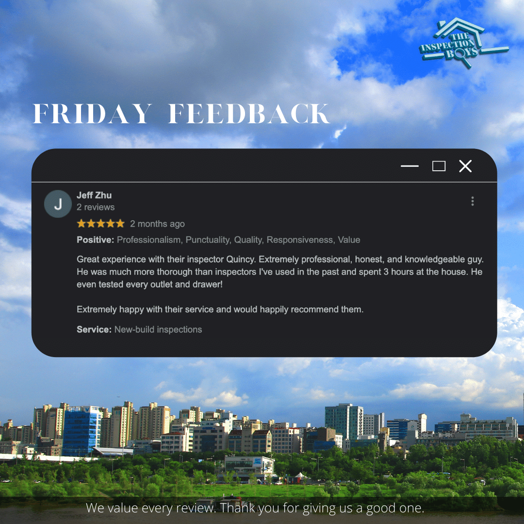 The Inspection Boys value every review we get on Google Reviews because it reflects our excellent work.

#HomeInspection #HomeInspections #HomeInspector #TheInspectionBoys #RealEstate #Trivia #GoogleReviews