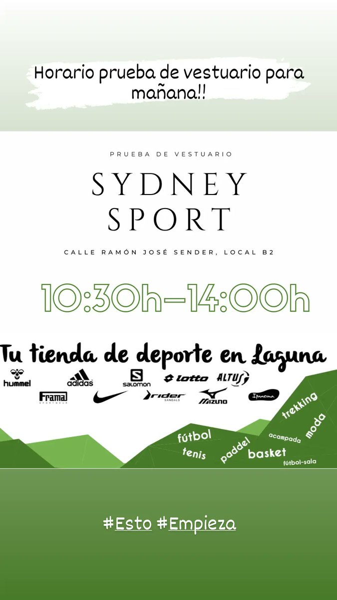 Os dejamos los horarios de las pruebas de vestuario para mañana!!!!
#Esto #Empieza
#Vamos #Laguna