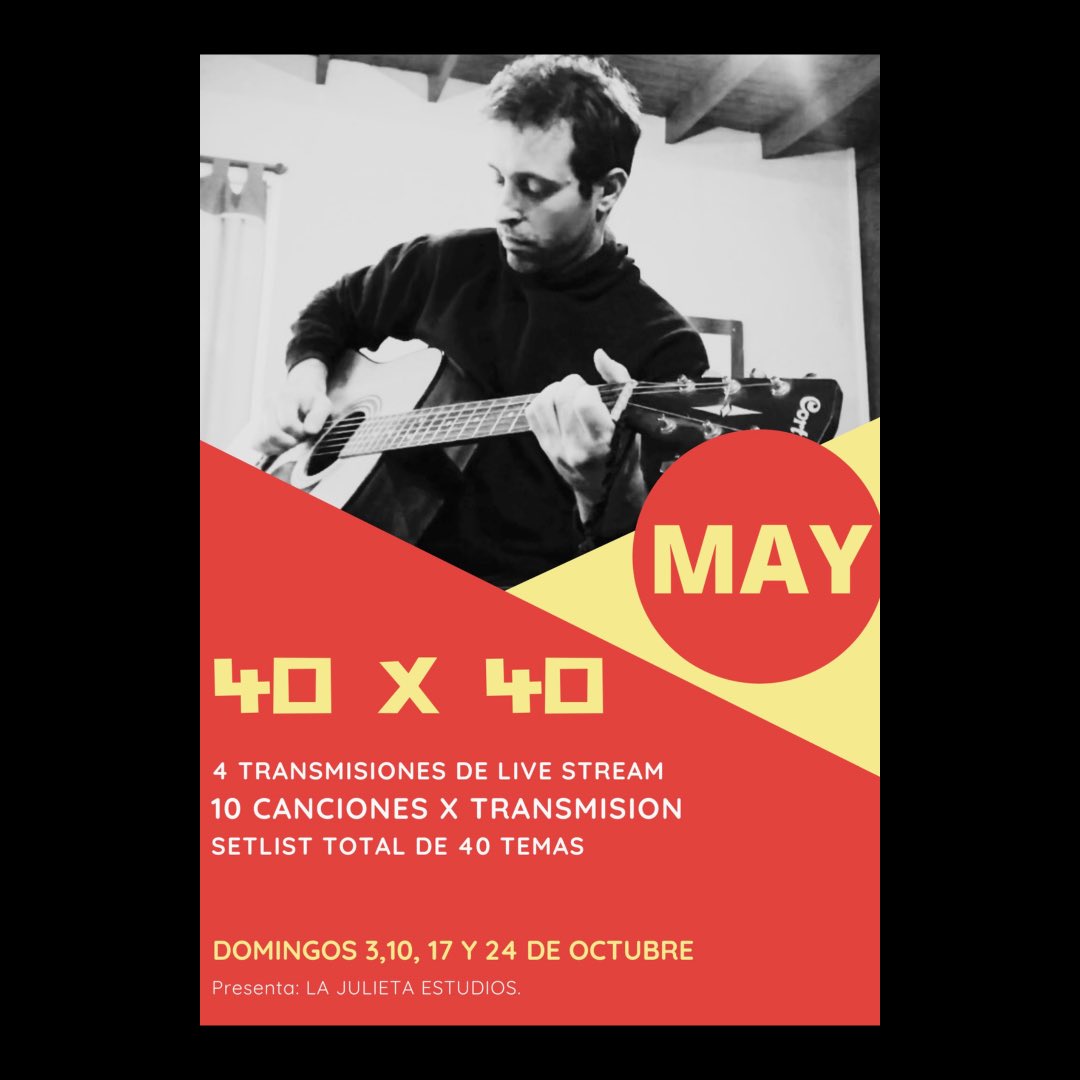 suenamay's tweet photo. #40x40 Podré resumir #40años de vida en #40canciones ? Te invito a descubrirlo conmigo los domingos de #octubre https://t.co/xtejB8h2XJ
