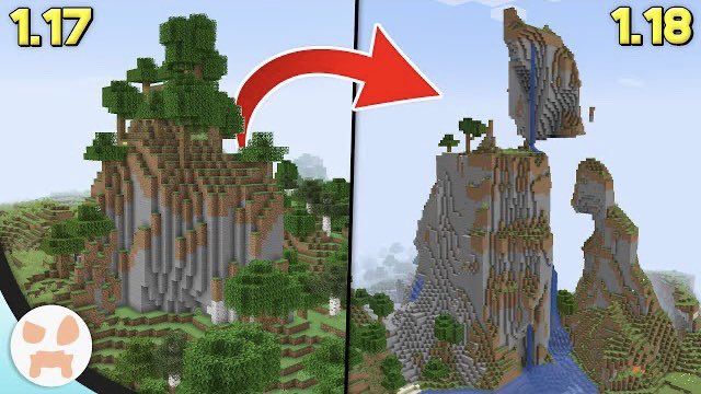 wattles 💎 on X: minecraft 1.17 generation compared to minecraft 1.18 test  snap 4 generation is wild 🏔👀    / X