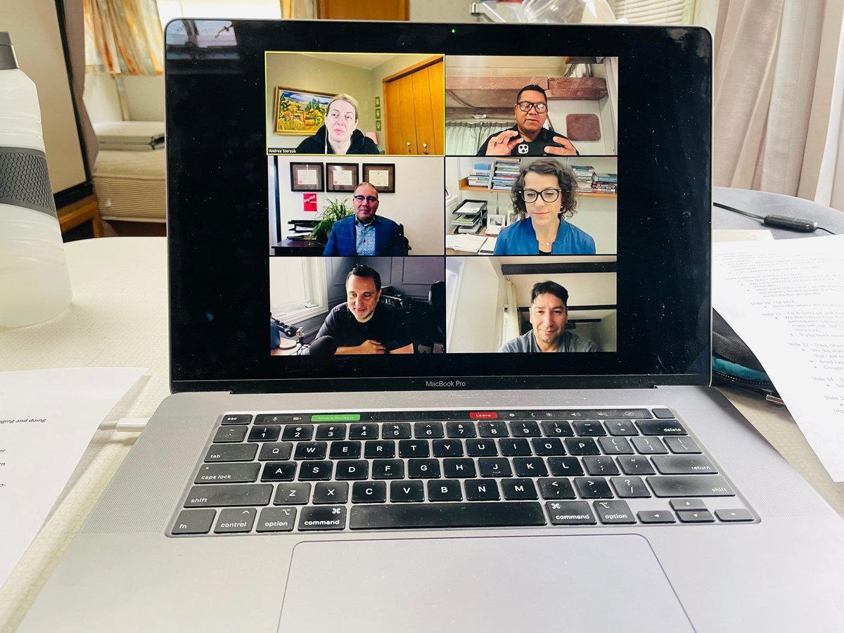 I finished defending my Masters Thesis and PASSED!!! 

Big Tx to Dr. Andrea Sterzuk, Dr. Alec Couros, Dr. Sean Lessard, Dr. Gordon Martell, &amp; Dr. Amanda Gebhard. &amp; my fam &amp; friends who were part of this journey. It’s also my Girl 13th bday. Amazing!!! 

mistahi ninanāskomon!!!