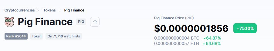 $PIG pampin 🔥
still 25x to get to ATH 🌕
casino games, #gamefi launching soon....
 few