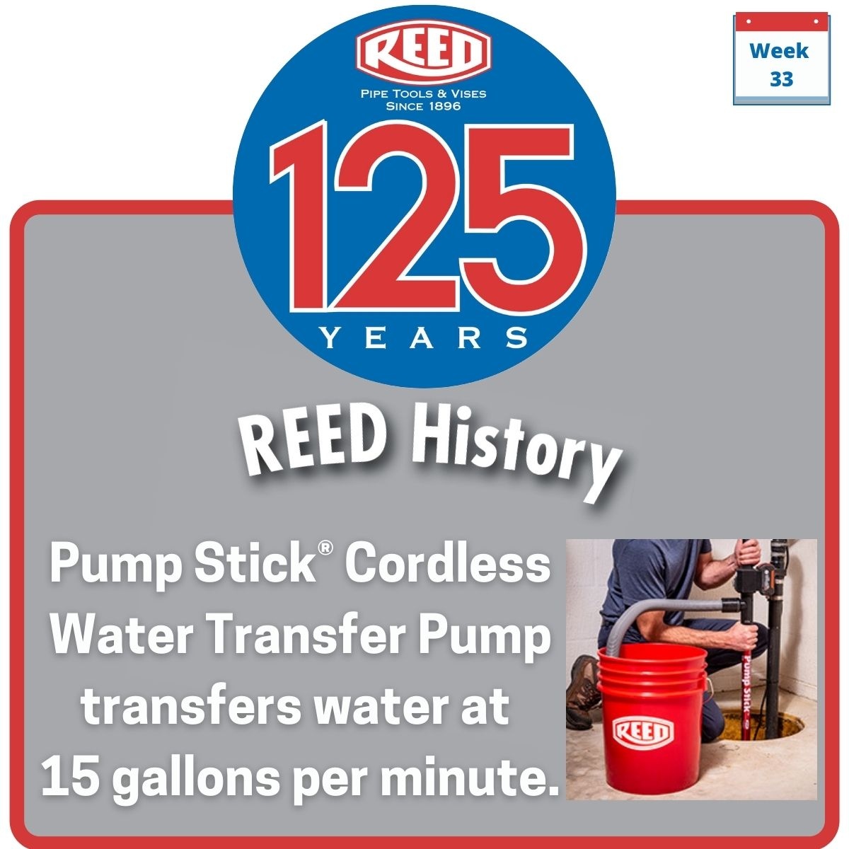 ReedPipeTools's tweet photo. Week 33: See the Pump Stick® in action! --> https://t.co/uy5fY4FbXH
#reedpipetools #pumpstick #trivia #reedhistory #anniversary #reedmanufacturing https://t.co/2BxbNZmrhh