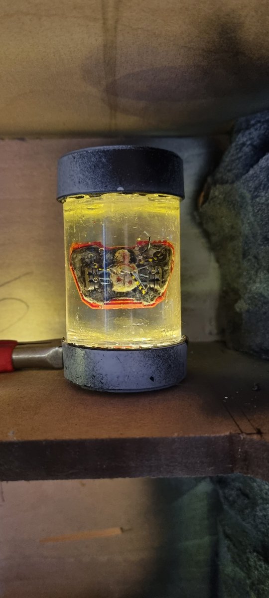 Back from a long hobby hiatus and I'm working on an Armies on parade board. It's a train station above an imperial bunker. Currently making a dreadnought pilot in stasis type thing. #warmongers