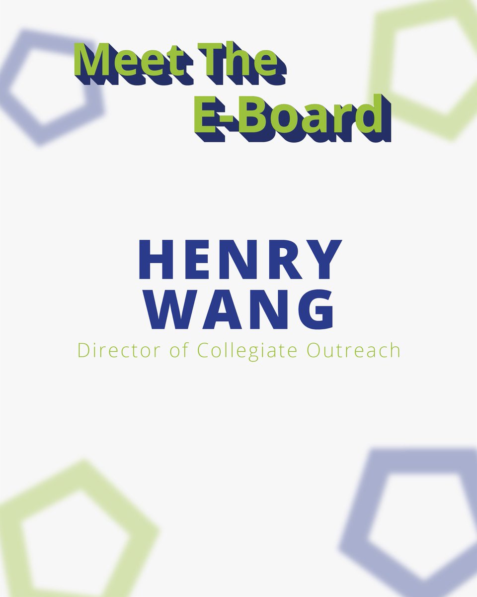 Meet Henry Wang! Henry is the Director of Collegiate Outreach, our philanthropic division. Henry is a senior Finance major.

His favorite thing about CEO is the weekly meetings and hearing from distinguished speakers.