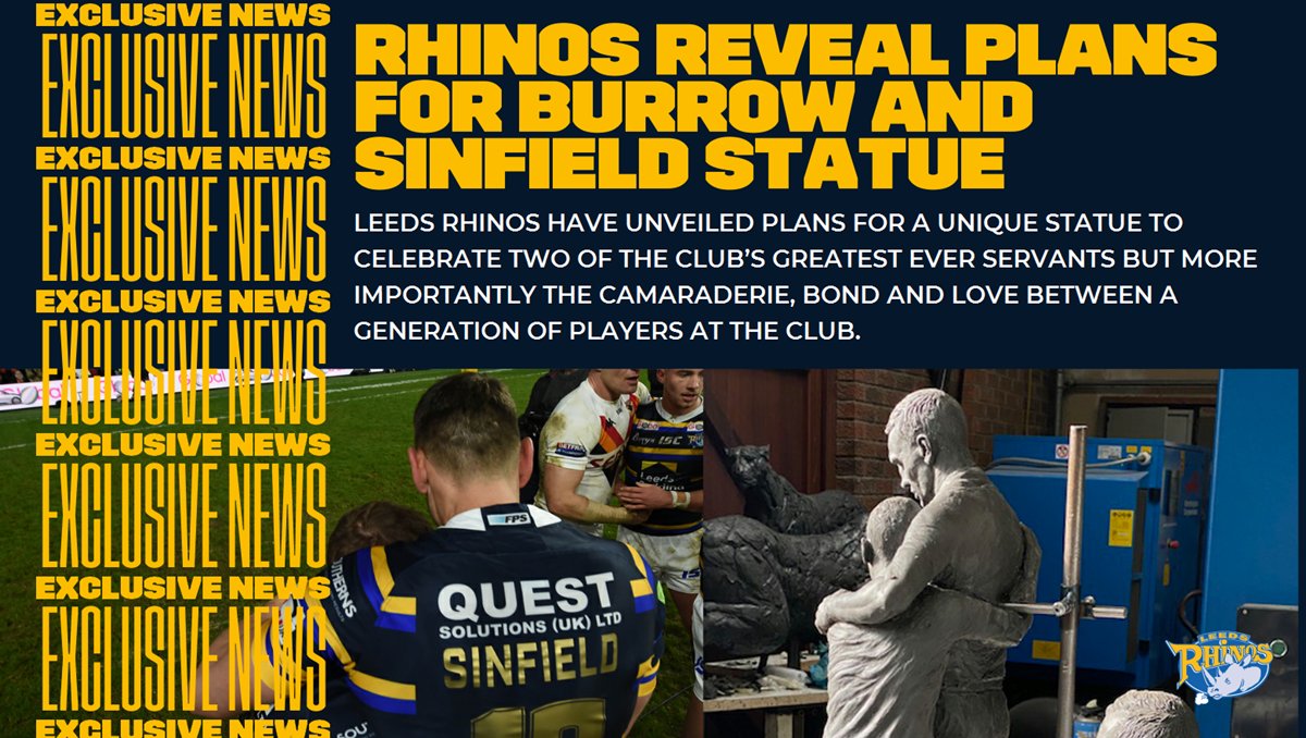Leeds Rhinos have launched an appeal to enable fans to support a new statue at Emerald Headingley Stadium that will honour Rhinos legends Rob Burrow and Kevin Sinfield 
➡ More therhinos.co.uk/2021/08/20/rhi…
➡ Support uk.virginmoneygiving.com/charity-web/ch…