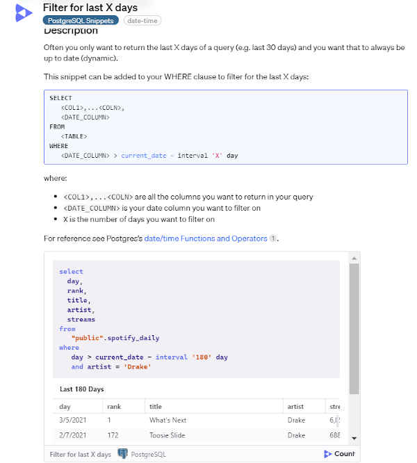 nikosvg's tweet image. SQL Snippets-Crowdsourcing SQL Queries
"A curated collection of helpful and reusable SQL snippets"
#SQL #Database #Postgresql #SQLServer
cutt.ly/JQ9SViR
@SqlSnippets @tbrownlow3 @databasestar @WebOpsDaily @PostgresWeekly @SQLShack @CuratedSQL @FriedholdMatz @DatabaseDaily