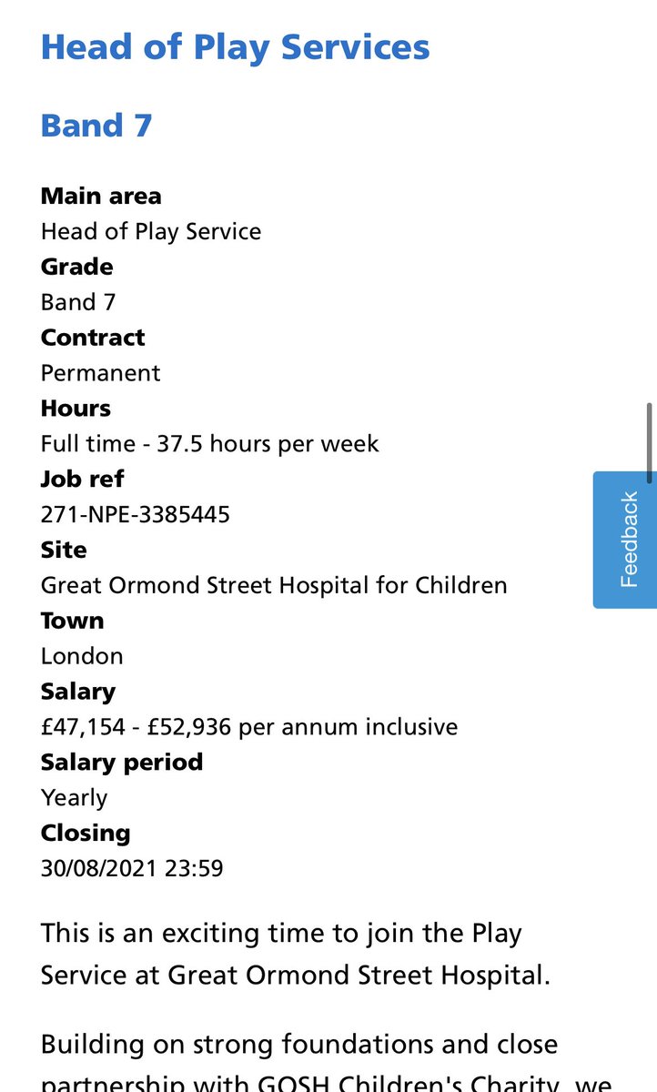 🌟💚LauraWalsh FRSA💚🌟 (@llaurajwalsh) on Twitter photo Take over an amazing team if….
You’re a good leader/manager
You love play
You’re passionate about therapeutic play
You’re an advocate and have resilience to challenges
<a href="/GreatOrmondSt/">Great Ormond Street Hospital for Children</a> <a href="/nahpsofficial/">Society of Health Play Specialists</a> Take over an amazing team if….
You’re a good leader/manager
You love play
You’re passionate about therapeutic play
You’re an advocate and have resilience to challenges
<a href="/GreatOrmondSt/">Great Ormond Street Hospital for Children</a> <a href="/nahpsofficial/">Society of Health Play Specialists</a>