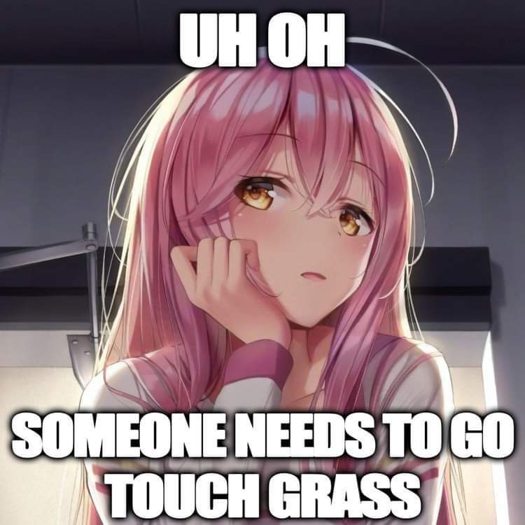 Anime Memes  on X: Touch some grass New Video:   ANIME MEMES ~ Best collab ever.   / X