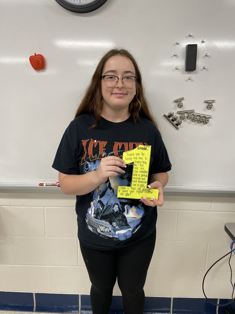 Julianne is always up to volunteer, help others, and help me. I’m so grateful for Julianne, she is The One in 3rd period this week! #traitsofagraduate #buffpride #oneherdoneheart