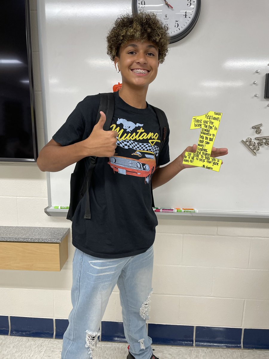 Keyshawn has had a phenomenal start to his sophomore year! Respectful and kind, Keyshawn it The One in 2nd period this week! #traitsofagraduate #gobuffs #buffpride #oneherdoneheart