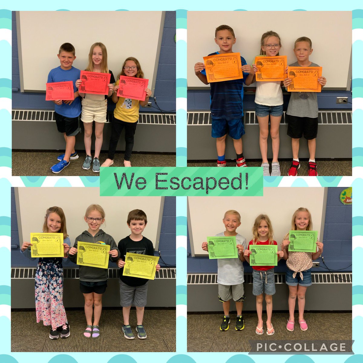 MsFrovarp3's tweet photo. Today we practiced team work by completing a fun Back to School Escape room! All 7 teams escaped! #TES https://t.co/PCGcmh1UqO