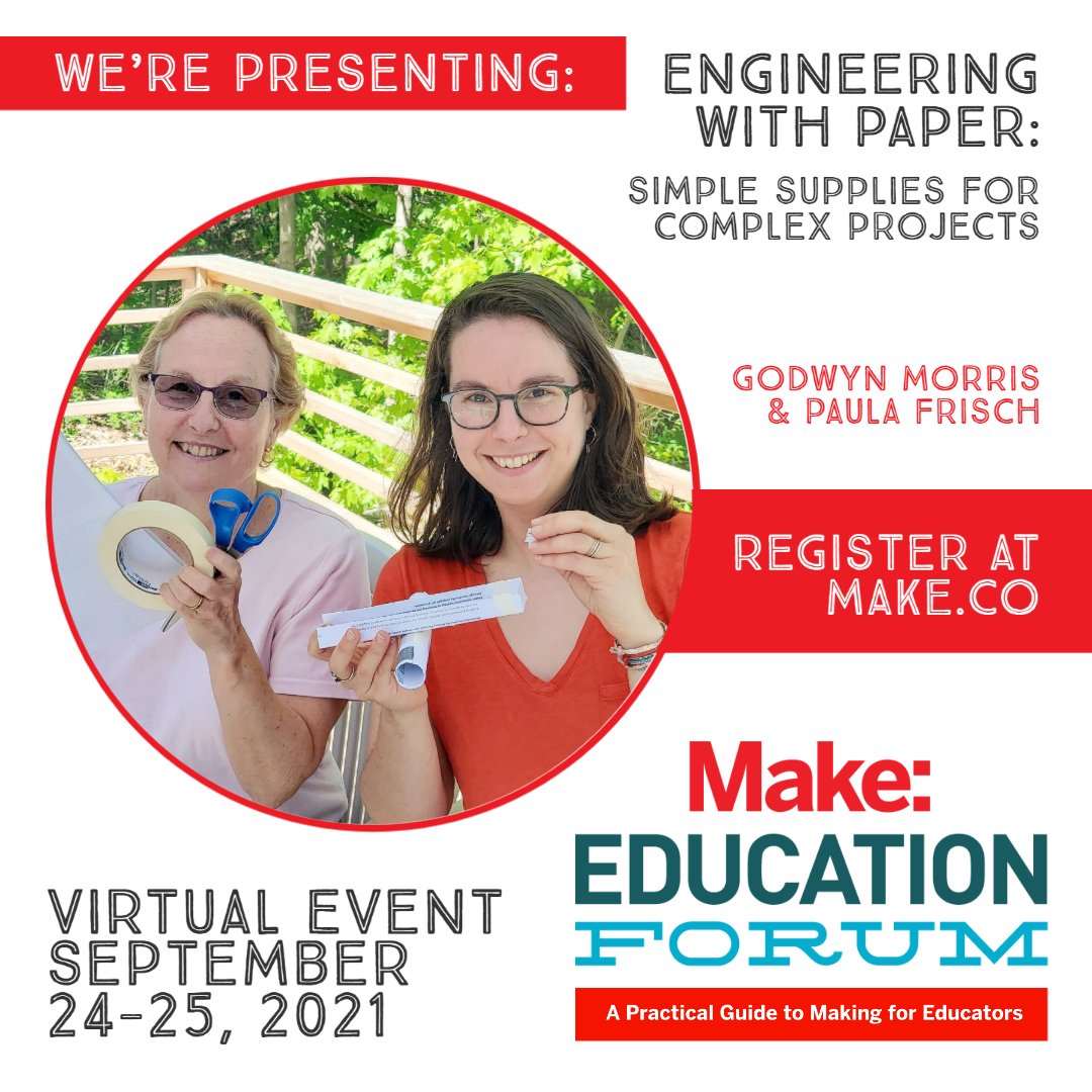 So excited to learn and share with other educators at <a href="/make/">Make:</a>:Education Forum!! Bring MAKING into your classroom, no matter what subject you teach. Register now for early bird pricing at Make.Co