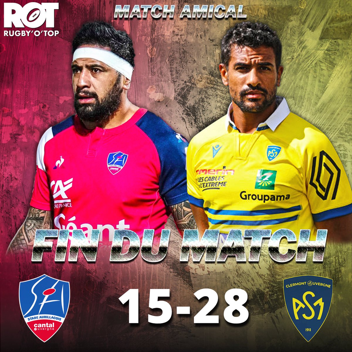 rugbyotop's tweet photo. Victoire de l’ASM Clermont (15-28) sur la pelouse du @sarugbyofficiel à l’occasion des matchs amicaux de pré-saison ! @ASMOfficiel #SAASM #Rugby https://t.co/3bs6AZzZzQ